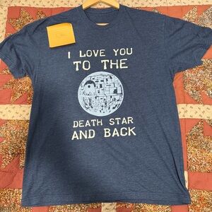 Star Wars Death Star Graphic T-Shirt Blue L/XL